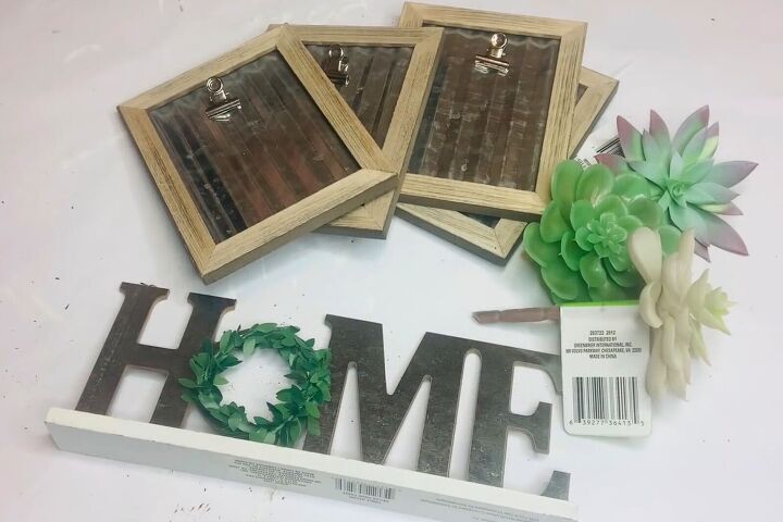 5 easy dollar tree diys you can make using faux succulents, Home sign from Dollar Tree
