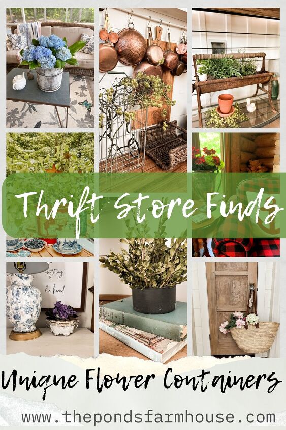 Unique Containers Line Thrifted Unique Containers For Flowers and Greenery Ideas | Simplify