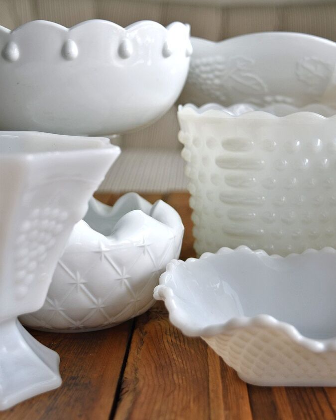 what to look for in thrift stores this year, Ways to Decorate with Milk Glass