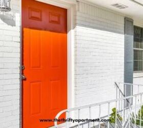 15 easy home makeover ideas you can do on a tight budget, front door painted orange