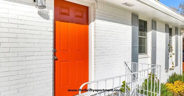 15 easy home makeover ideas you can do on a tight budget, front door painted orange