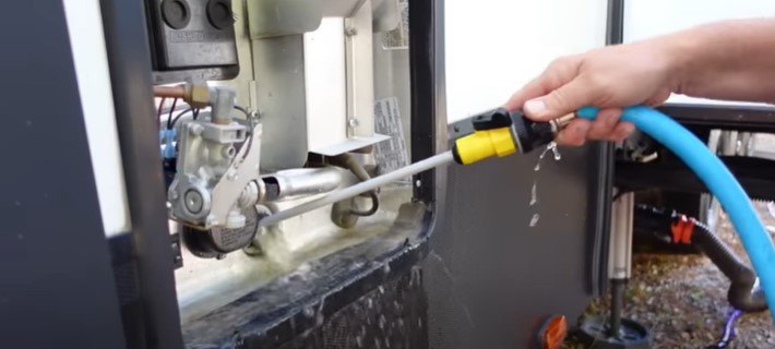 how to clean maintain an rv water heater, Water heater flush wand