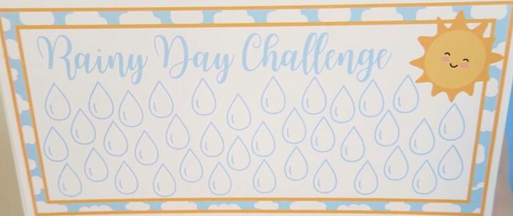how to use savings challenge cards to save more money, Rainy day challenge
