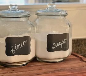 25 simple ideas for how to declutter your kitchen, Glass Canisters