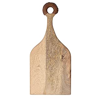 how to accessorize a kitchen 20 easy decor tips, Mango Cutting Board with Braided Leather Handle