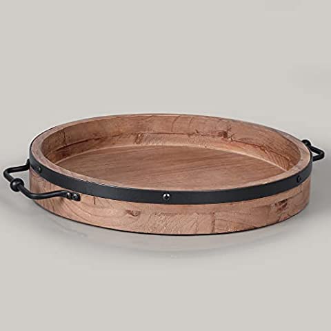 how to accessorize a kitchen 20 easy decor tips, Round Wooden Serving Tray