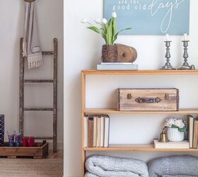 simple beautiful spring decor ideas spring home tour, Bookcase with vintage books and tulips