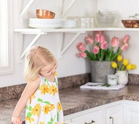 simple beautiful spring decor ideas spring home tour, open shelves in the kitchen
