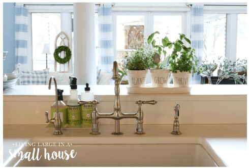 best ways to create an eco friendly home, Our reverse osmosis water faucet is on the left