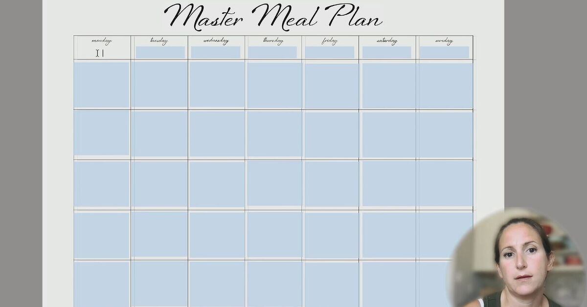 How I Do A Simple Monthly Meal Plan Tips Amp Free Printable Simplify