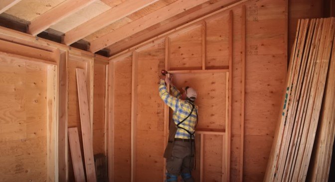 how to build a diy off grid tiny cabin from scratch, Inside the cabin