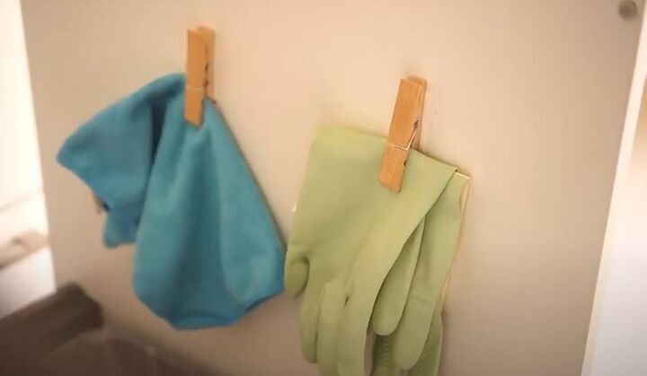 organize your house for free with these diy organizer ideas, Clothespins for gloves