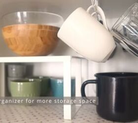 25 simple practical home organization hacks you need to see, Hanging up your cups