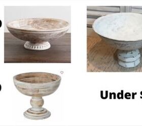 11 kirkland s home decor dupes you can diy at home, Whitewashed wood pedestal bowl