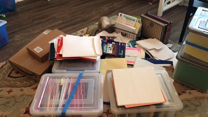 how to organize paperwork at home in 4 simple steps, Gathering all the paper clutter