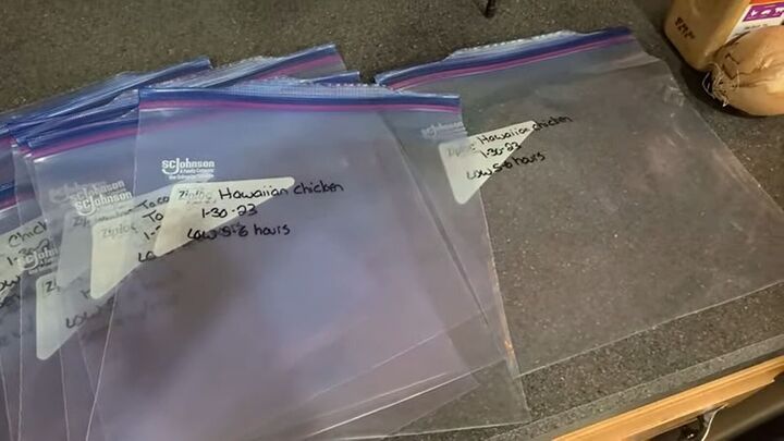 how to make 10 slow cooker freezer dump meals in 1 hour, Labeling the freezer bags