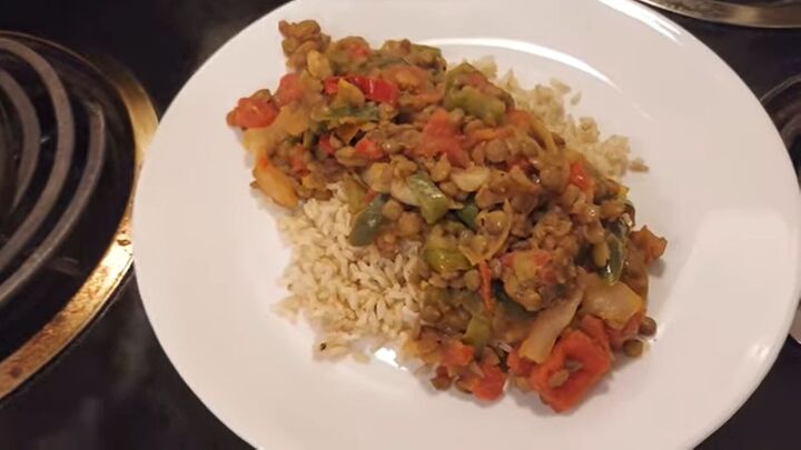 5 healthy dollar tree vegan recipes you can make for 6 25, Roasted vegetables over brown rice