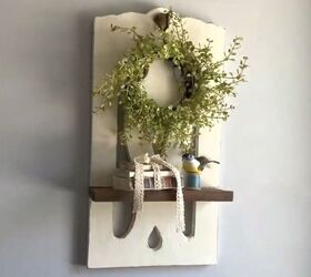 15 easy diy spring decor projects to make with thrifted items, Architectural salvage shelf