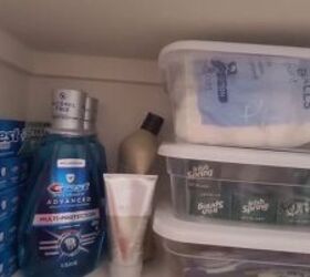 spring cleaning on a budget how to organize your linen closet, Toiletries shelf