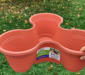 how to make a diy stackable planter with items from dollar tree, Setting up the planters