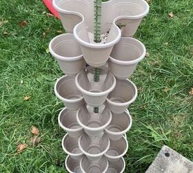 how to make a diy stackable planter with items from dollar tree, DIY Dollar Tree stackable planter