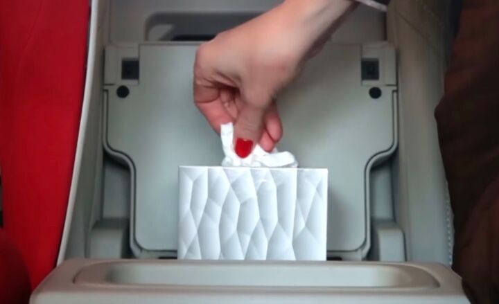 12 creative tissue box hacks for organization storage fun, A trash can for a car