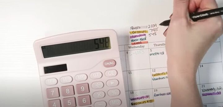 how to start budgeting saving money with a calendar, How to start budgeting and saving money