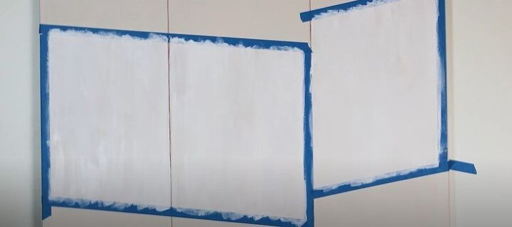 how to make your own art 3 diy abstract painting ideas, Filling the shapes with paint