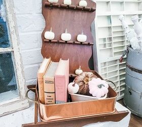 the best ways to use books in your decorating, The Fall mantel you want in copper and blush better yet in thrifted copper finds blush pumpkins amber bottles and vintage pieces