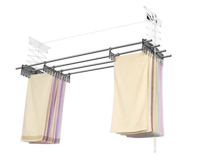 making the most of your laundry room size, laundry room ceiling drying rack