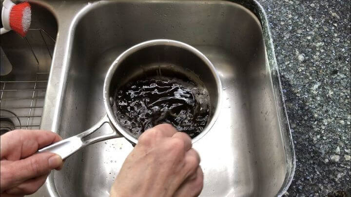 how to use ground coffee with these 10 amazing and easy hacks, Start by soaking the pot with 1 Tablespoon of the mixture and enough water to cover the bottom Let that soak for 30 minutes or more for really tough baked on food Use a scrub brush to lightly scrub dump out and rinse