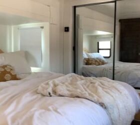 before after renovating an rv for living in full time, Master bedroom in an RV