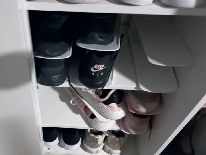 10 genius budget friendly organizing tips for small spaces, Front entry shoe organizer