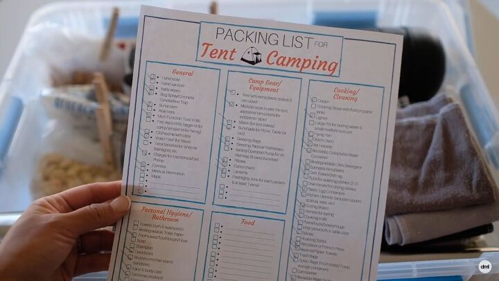 9 money saving tips for minimalist camping on a budget, Camping checklist