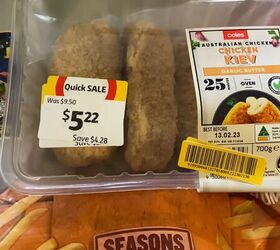 a week of meal ideas using only markdown items, Markdown chicken kievs