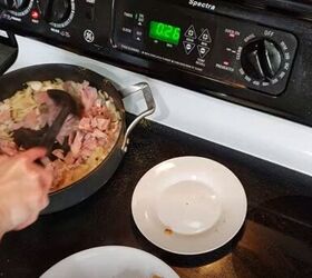 4 cheap quick healthy leftover ham recipes, Sauteing the ham