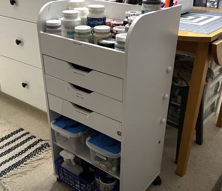 the ultimate guide to craft room organization, Rolling cart
