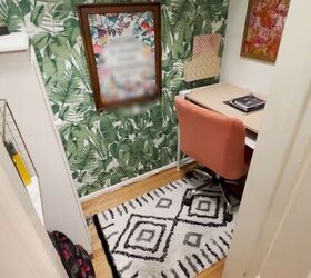 maximalist apartment tour creative diy projects fun thrifted items, DIY closet office