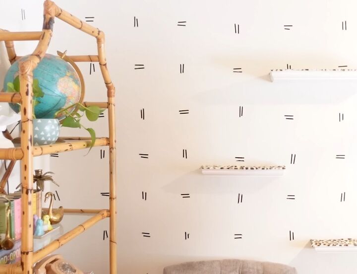 maximalist apartment tour creative diy projects fun thrifted items, Washi tape walls