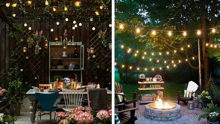 7 easy patio ideas on a budget you can try this summer, String lights on a patio