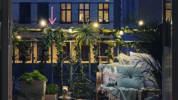 7 easy patio ideas on a budget you can try this summer, String lights along a balcony railing