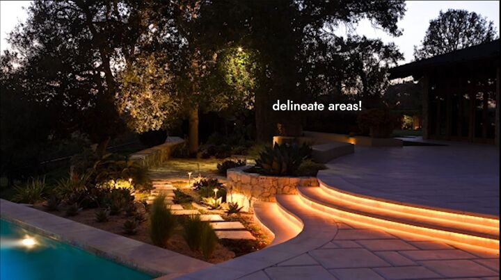 7 easy patio ideas on a budget you can try this summer, Rope lights delineating a patio