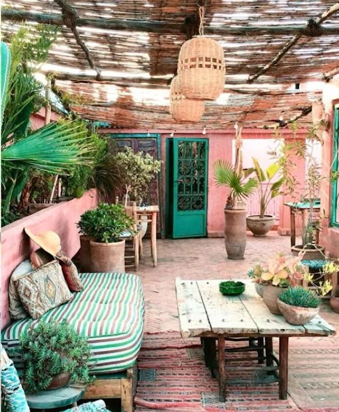 7 easy patio ideas on a budget you can try this summer, Patio with a pop of color