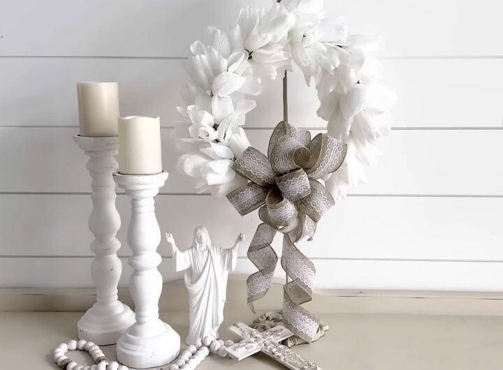 6 diy dollar tree spring crafts for your home decor, DIY spring wreath