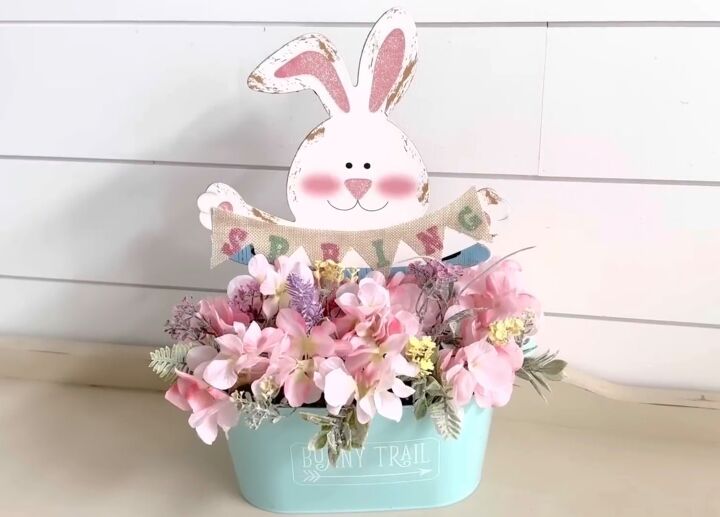 6 diy dollar tree spring crafts for your home decor, DIY spring bunny planter