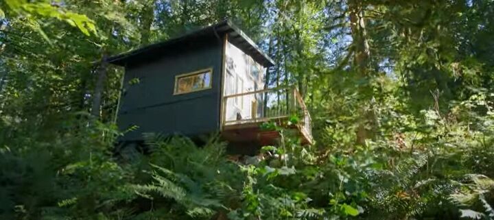 take a tour of this serene tiny cabin in the woods, Tiny cabin in the woods