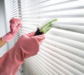7 surprising ways to use fabric softener around the house, Using some fabric softener on a warm wet microfiber cloth is a great way to clean your blinds easily