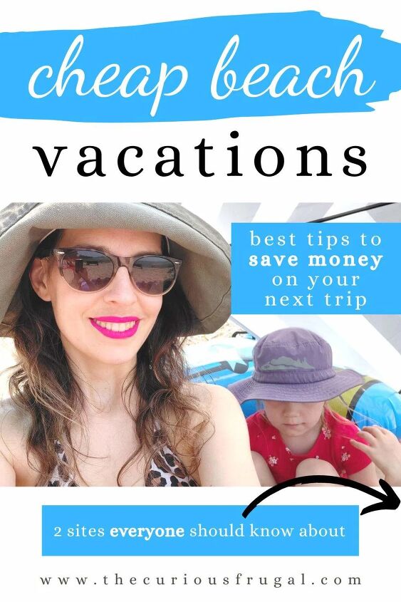 cheap beach vacations the best frugal tips to save money on beach hol, Cheap beach vacations best tips to save money on your next trip 2 sites everyone should know about A mom and child on the beach in bathing suits under a sun umbrella