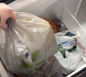 organize a freezer, Using grocery bags in a freezer
