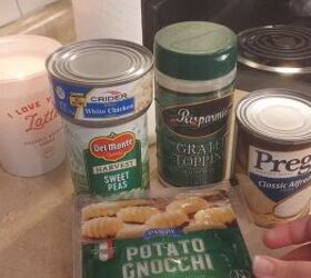 canned chicken recipes, Ingredients for the Chicken Alfredo gnocchi